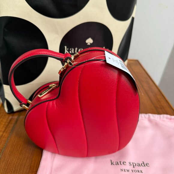 ❤️ Kate Spade Love Shack Quilted Heart Crossbody – NWT – + Pink Purse Protector - Picture 4 of 7